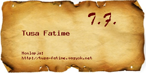 Tusa Fatime névjegykártya